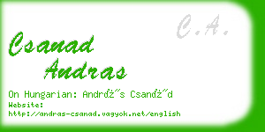 csanad andras business card